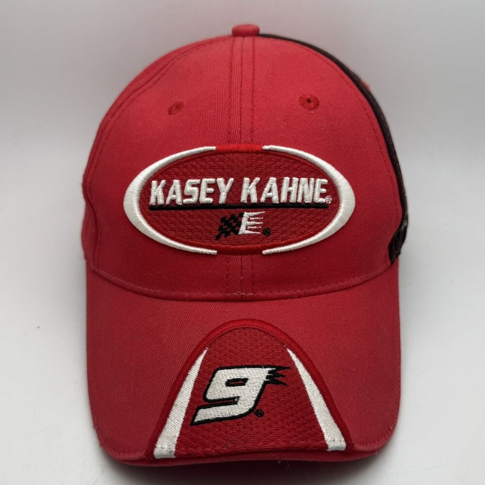 Kasey Kahne #9 Budweiser NASCAR Hat Cap Winner's Circle Red Black Adjustable